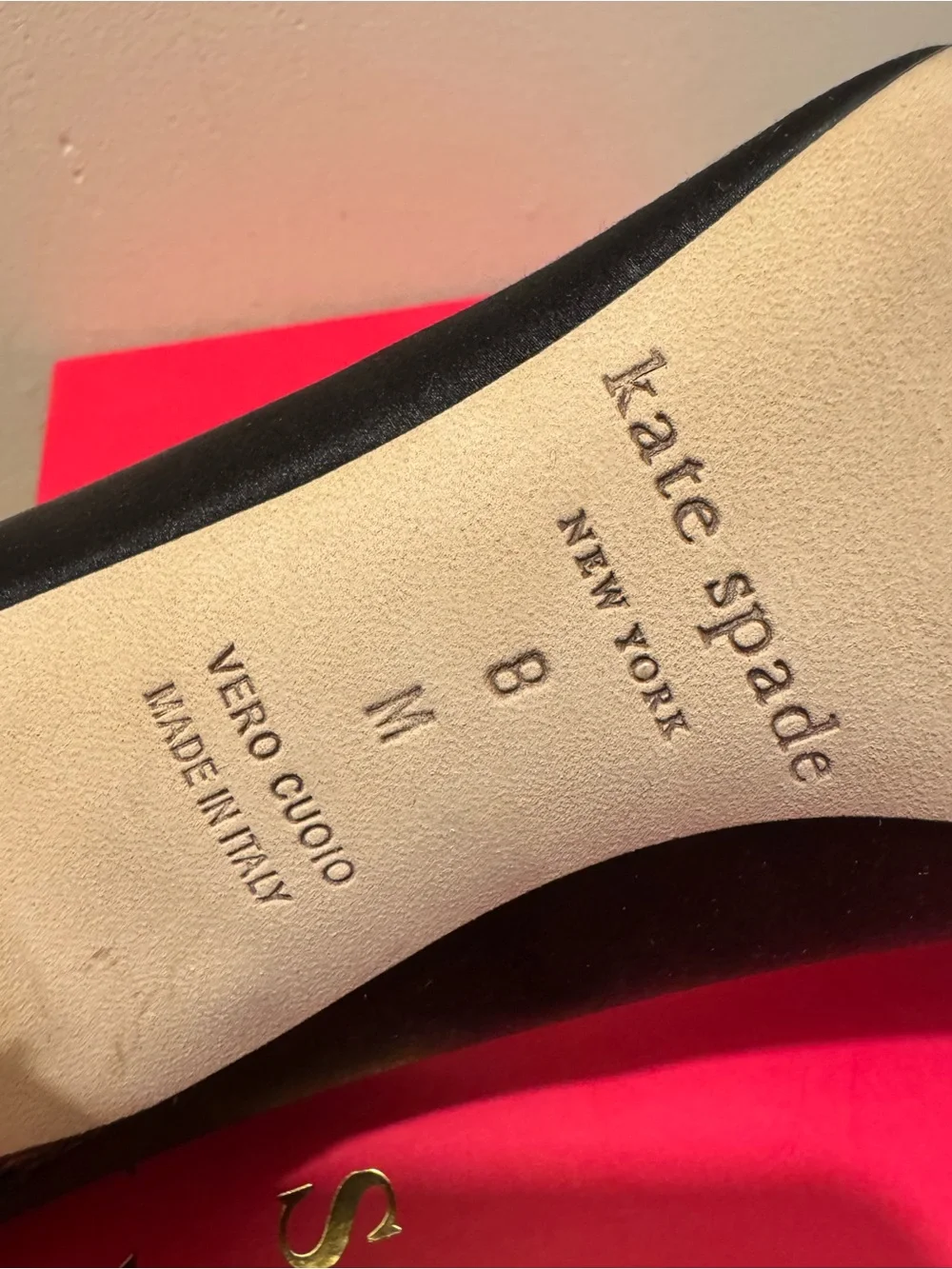 Kate Spade Latrice Black Satin Glitter Bow Heels Pump. Size 8 Made in Italy